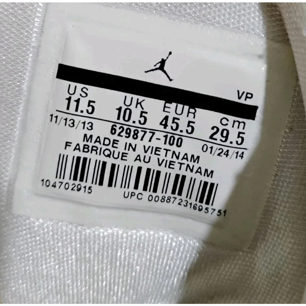 Nike Air Jordan(2013) Flight SC-3 Men Size 11.5 White Silver Sneakers 629877-100 - Picture 12 of 12